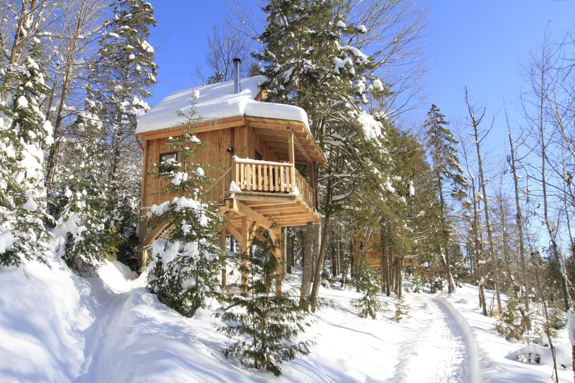 Les Cabanes Du Trappeur Wentworth-Nord Екстериор снимка
